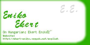 eniko ekert business card